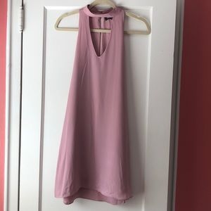 Half halter pink dress